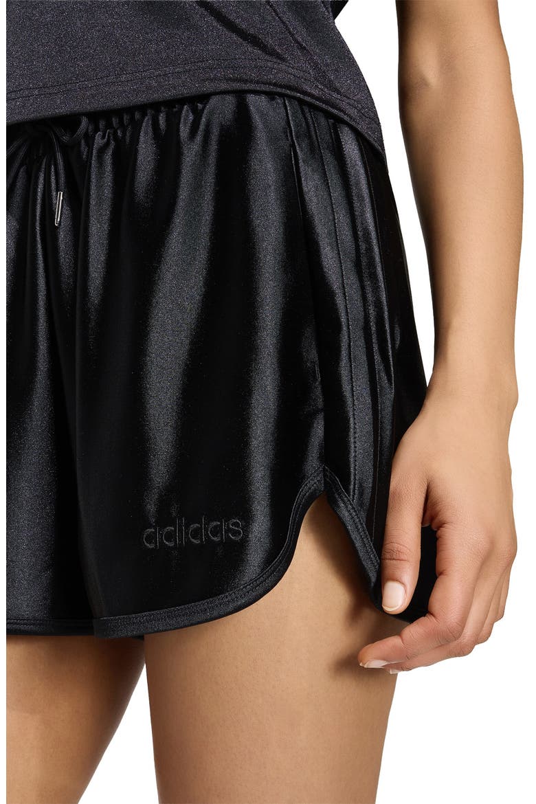 Satin Shorts, Alternate, color, BLACK
