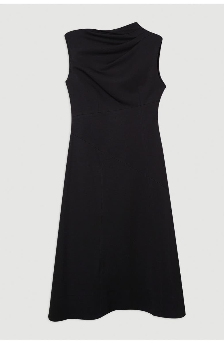 Karen Millen Petite Premium Tailored Midi Dress, Alternate, color, Black