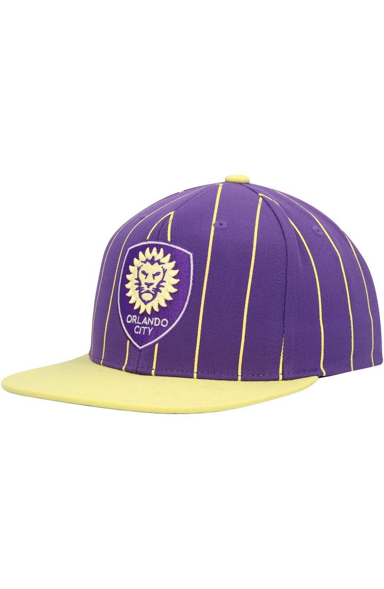 Mitchell & Ness Men's Mitchell & Ness Purple Orlando City SC Team Pin Snapback Hat, Alternate, color, Purple