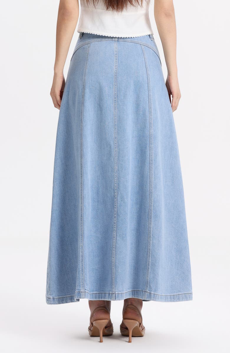 Bayeas Denim Maxi Skirt, Alternate, color, Light Blue