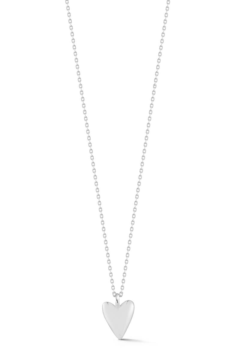Heart Pendant Necklace, Main, color, SILVER