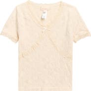 Walking on Sunshine Kids' Seamless Lace Trim T-Shirt