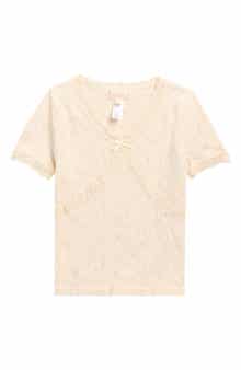 Kids' Seamless Lace Trim T-Shirt