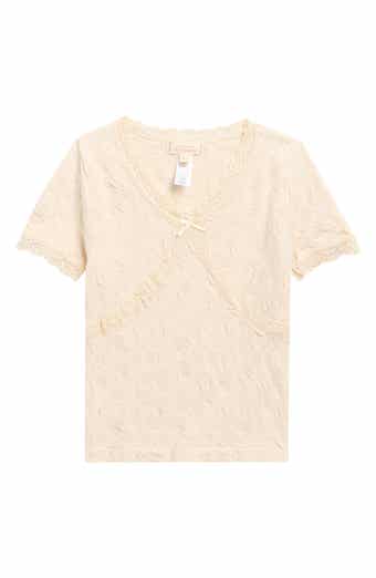 Kids' Seamless Lace Trim T-Shirt