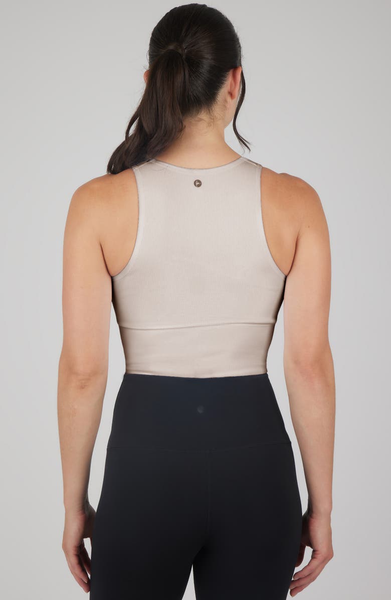 90 DEGREE BY REFLEX Seamless V-Neck Rib Crop Tank, Alternate, color,