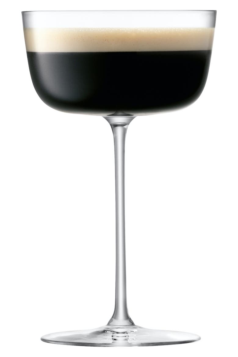 Borough Set of 4 Cocktail Saucers, Alternate, color, CLEAR