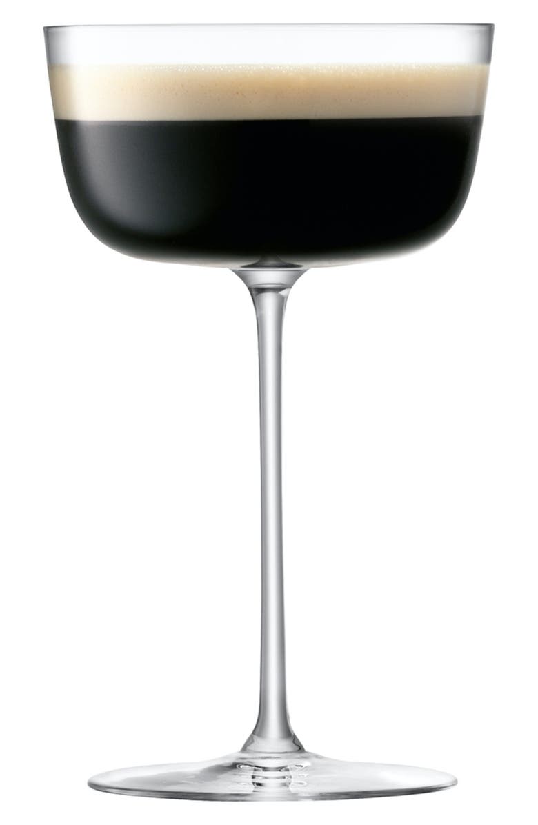 LSA Borough Set of 4 Cocktail Saucers, Alternate, color, Clear