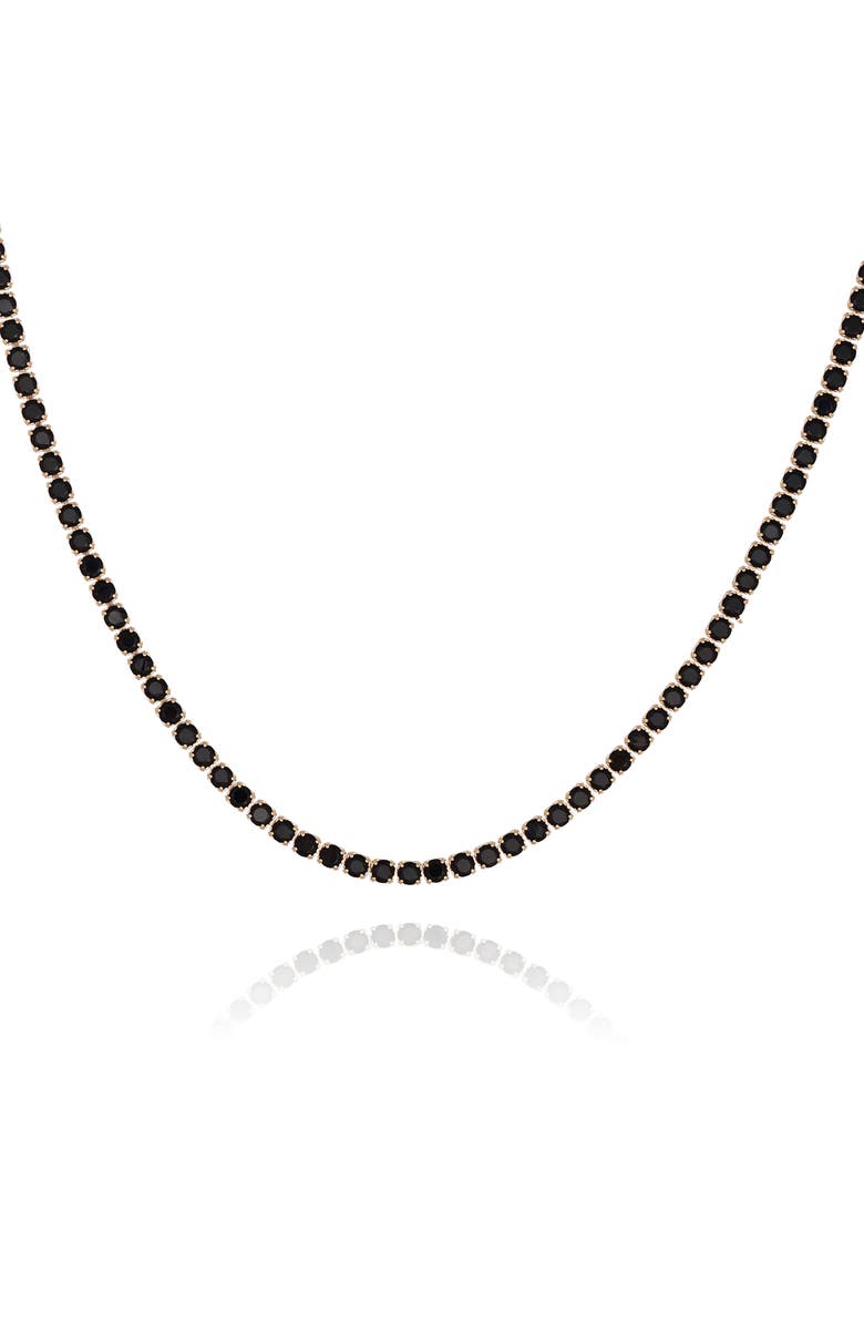Vince Camuto Crystal Tennis Necklace, Alternate, color, Gold Tone/ Black