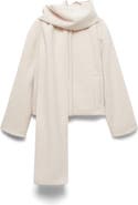 MANGO Jacket with Removable Scarf