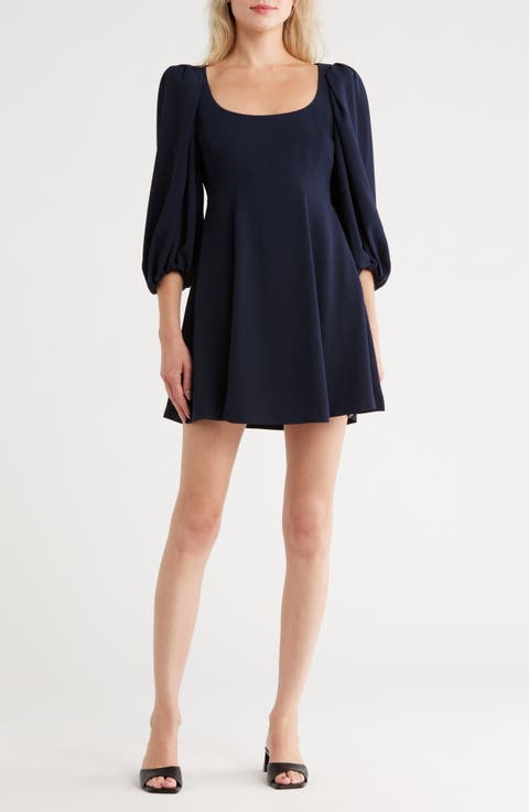 Long Sleeve Crepe Dress