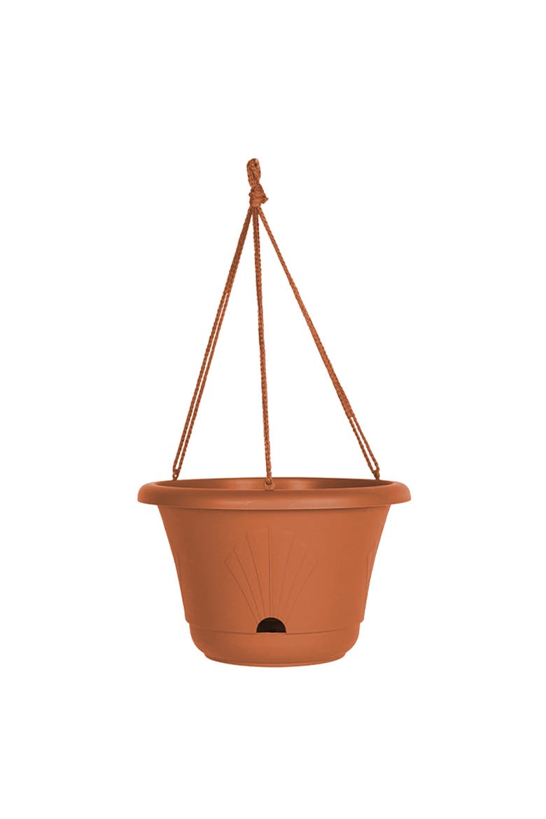 13 Inch Lucca Self Watering Hanging Basket, Main, color, Brown