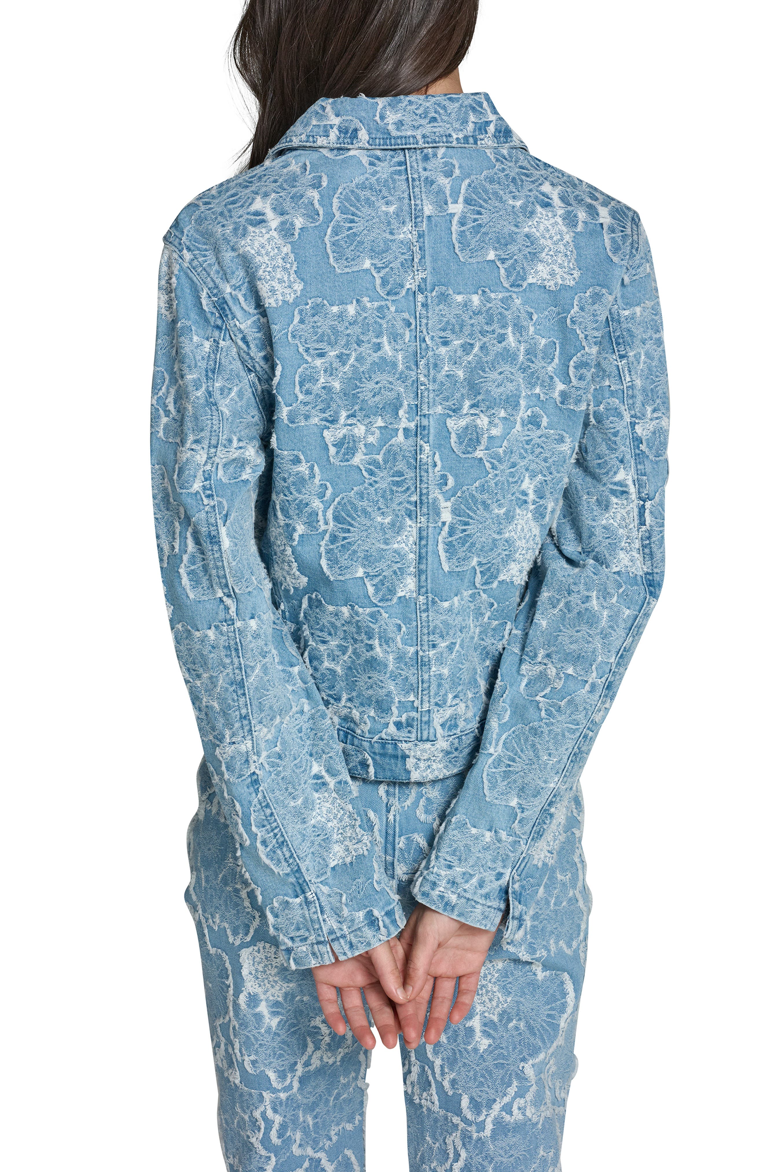Floral Jacquard Denim Jacket - image 2
