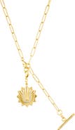 Adornia Initial CZ Pendant Toggle Necklace
