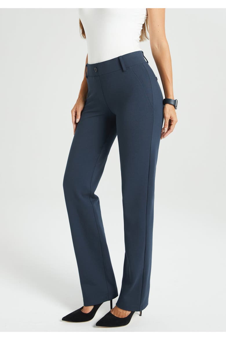 Classic DPYP Dress Pant Yoga Pants Straight Leg, Main, color, Navy