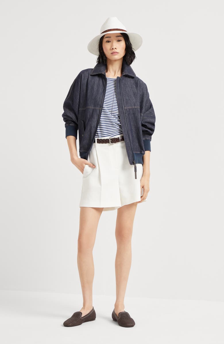 Brunello Cucinelli Bomber jacket with monili, Alternate, color, 