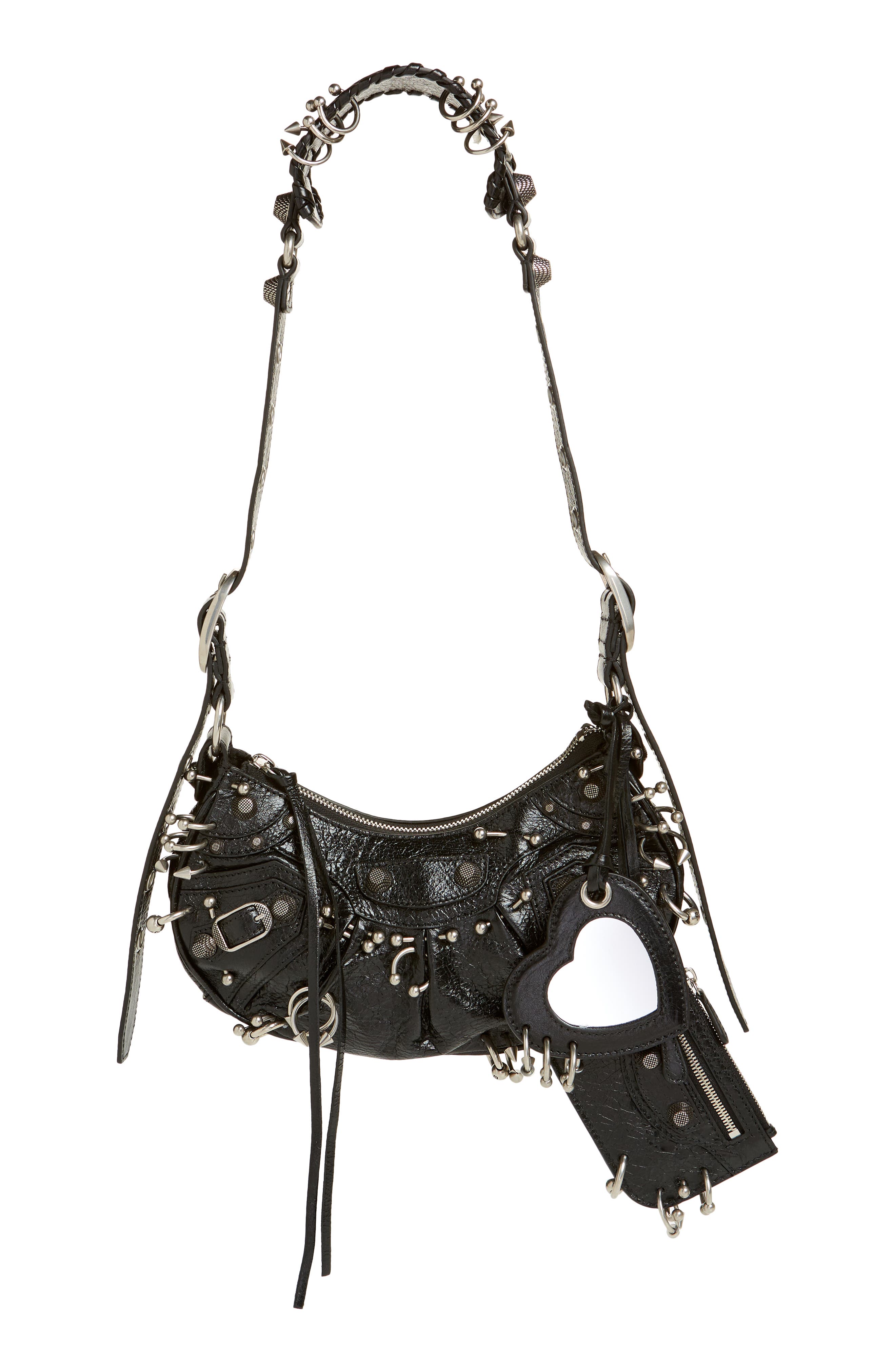 Balenciaga Extra Small Cagole Leather Shoulder Bag, Main, color, 