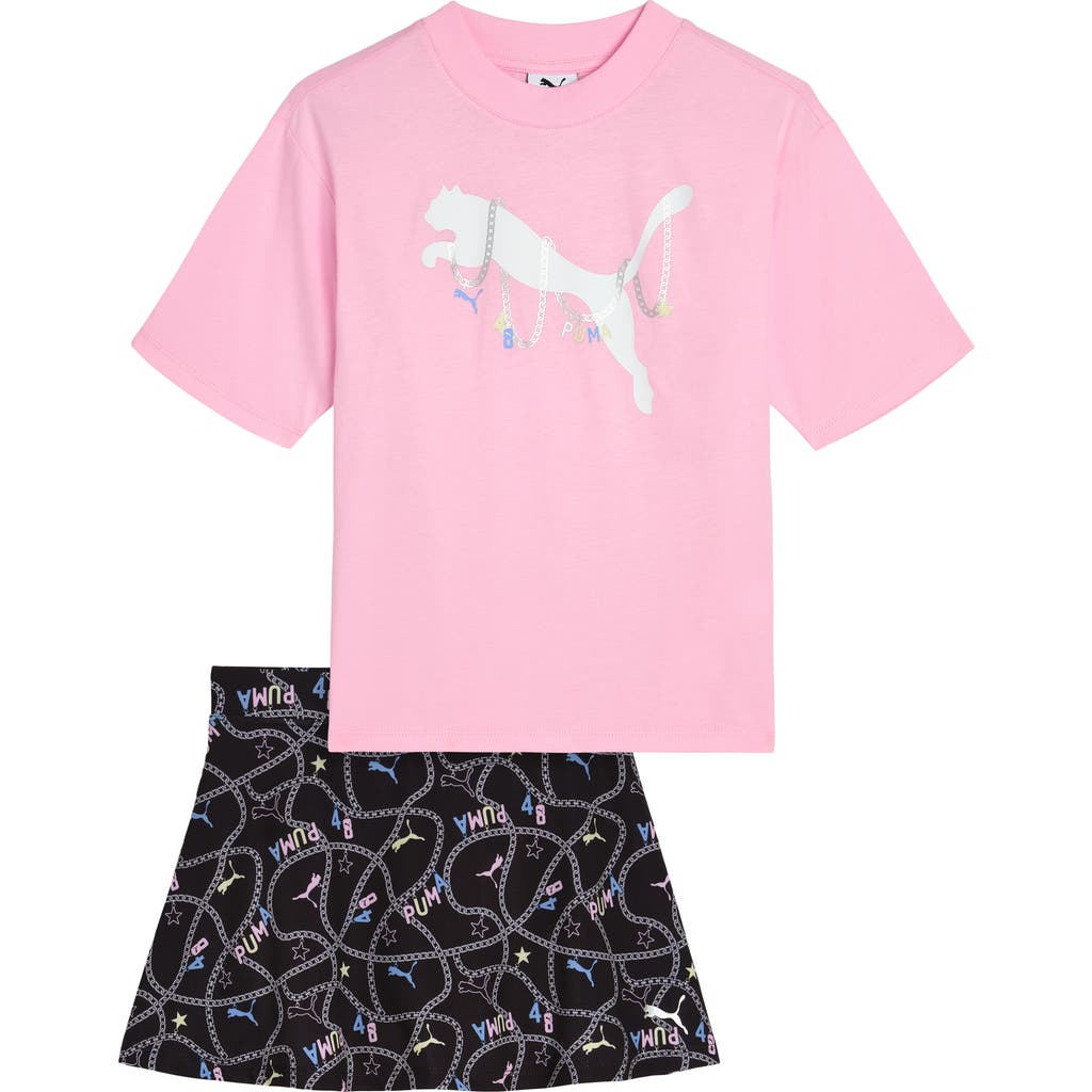 Puma Kids' T-shirt & Skort In Pink