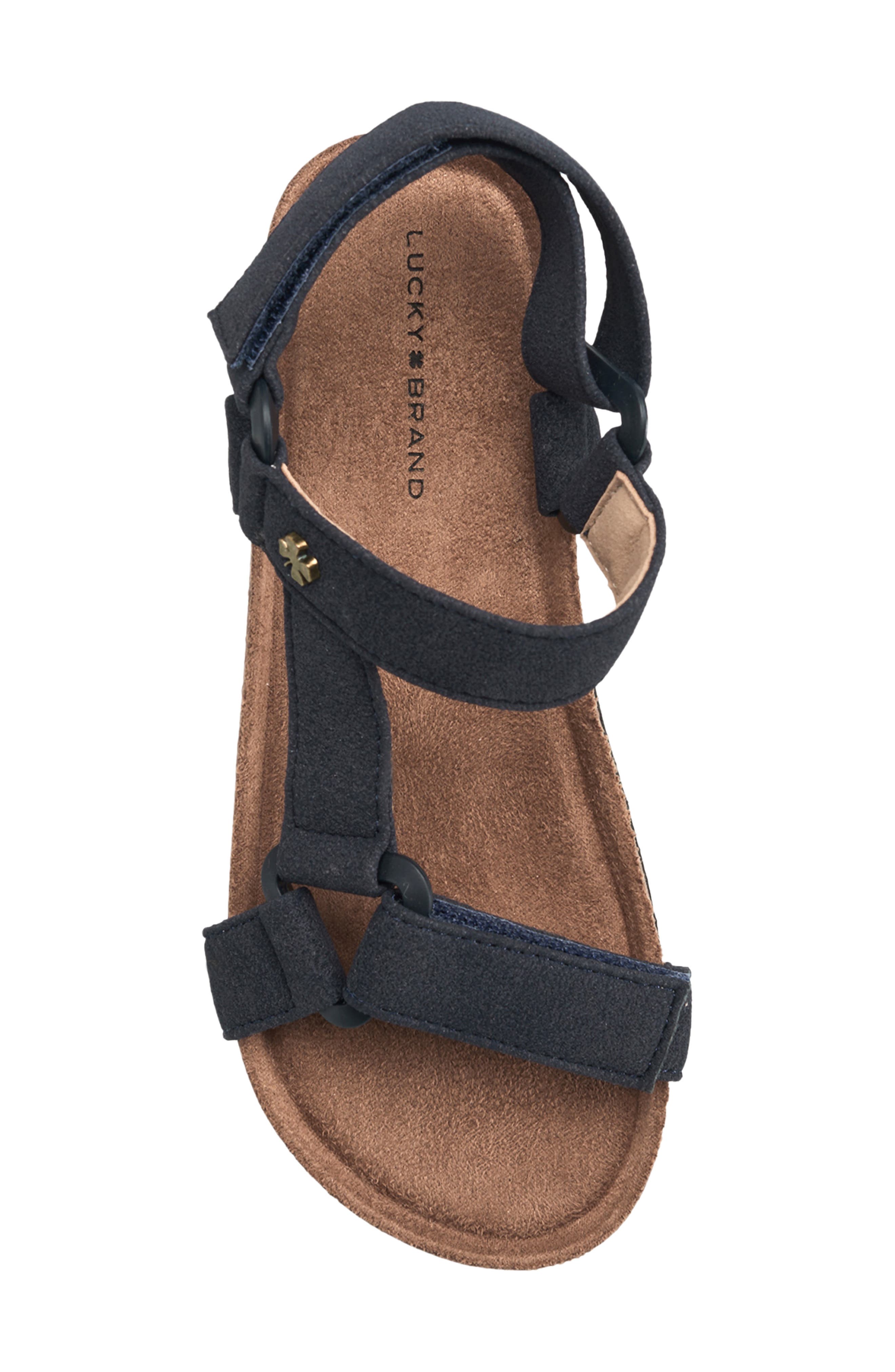 Kids' Double Strap Cork Sandal, Alternate, color, NAVY