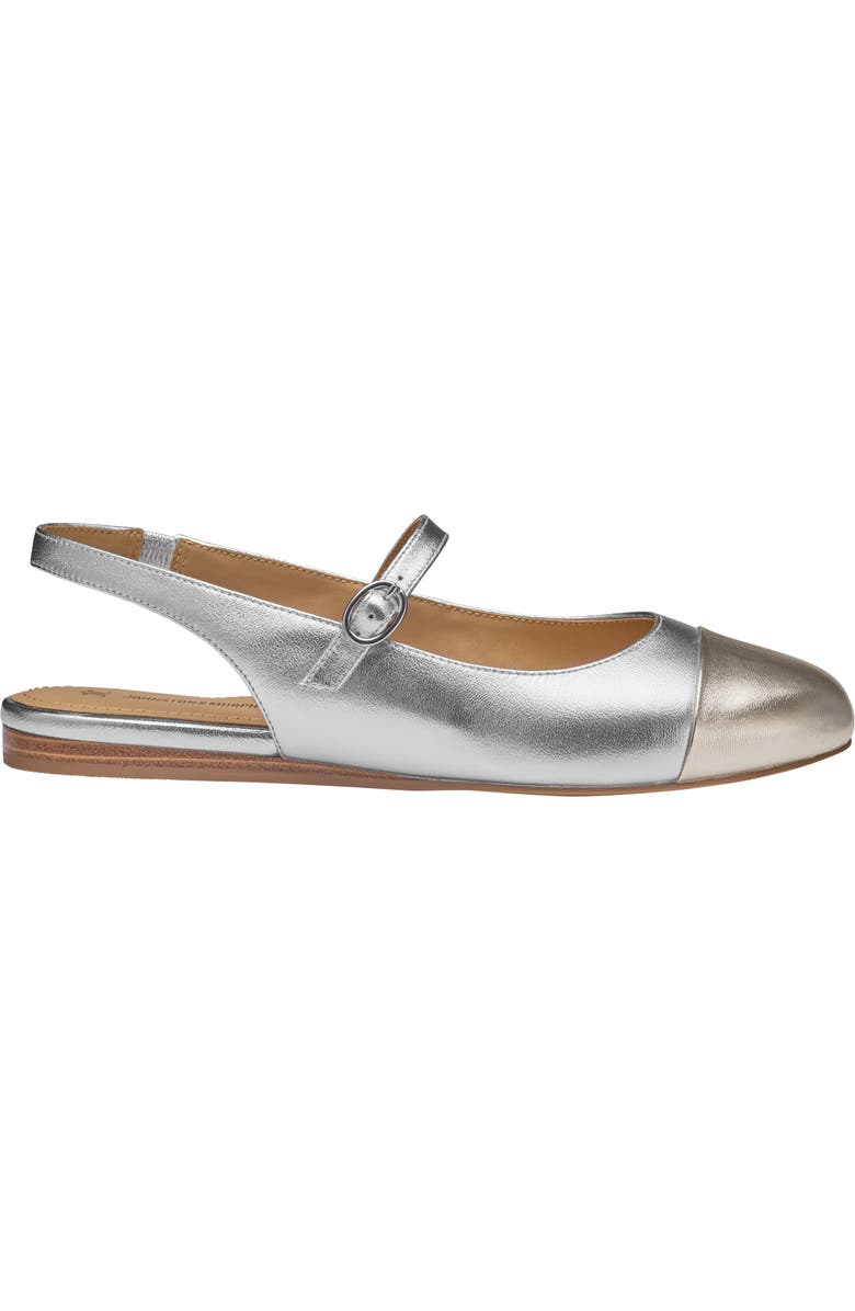 Johnston & Murphy Claire Mary Jane Slingback Flat, Alternate, color, Metallic Sheepskin