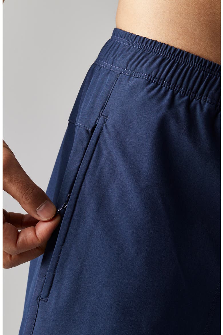 5.5-Inch Water Repellent Swim Trunks, Alternate, color, NAVY