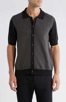 Tahari Button-Up Polo Sweater