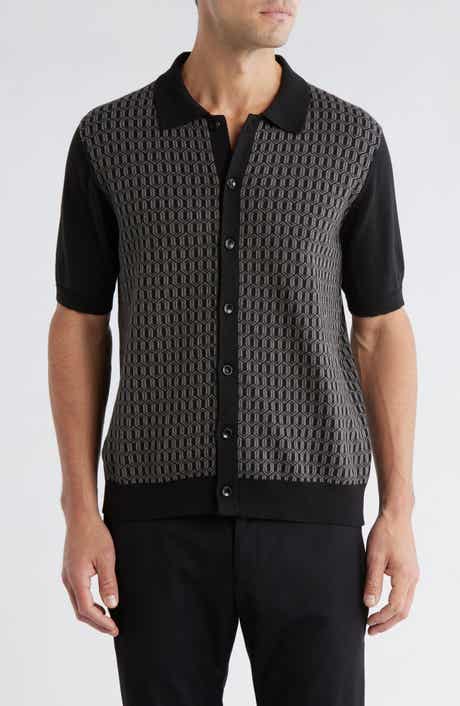 Tahari Button-Up Polo Sweater