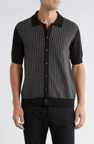 Tahari Button-Up Polo Sweater