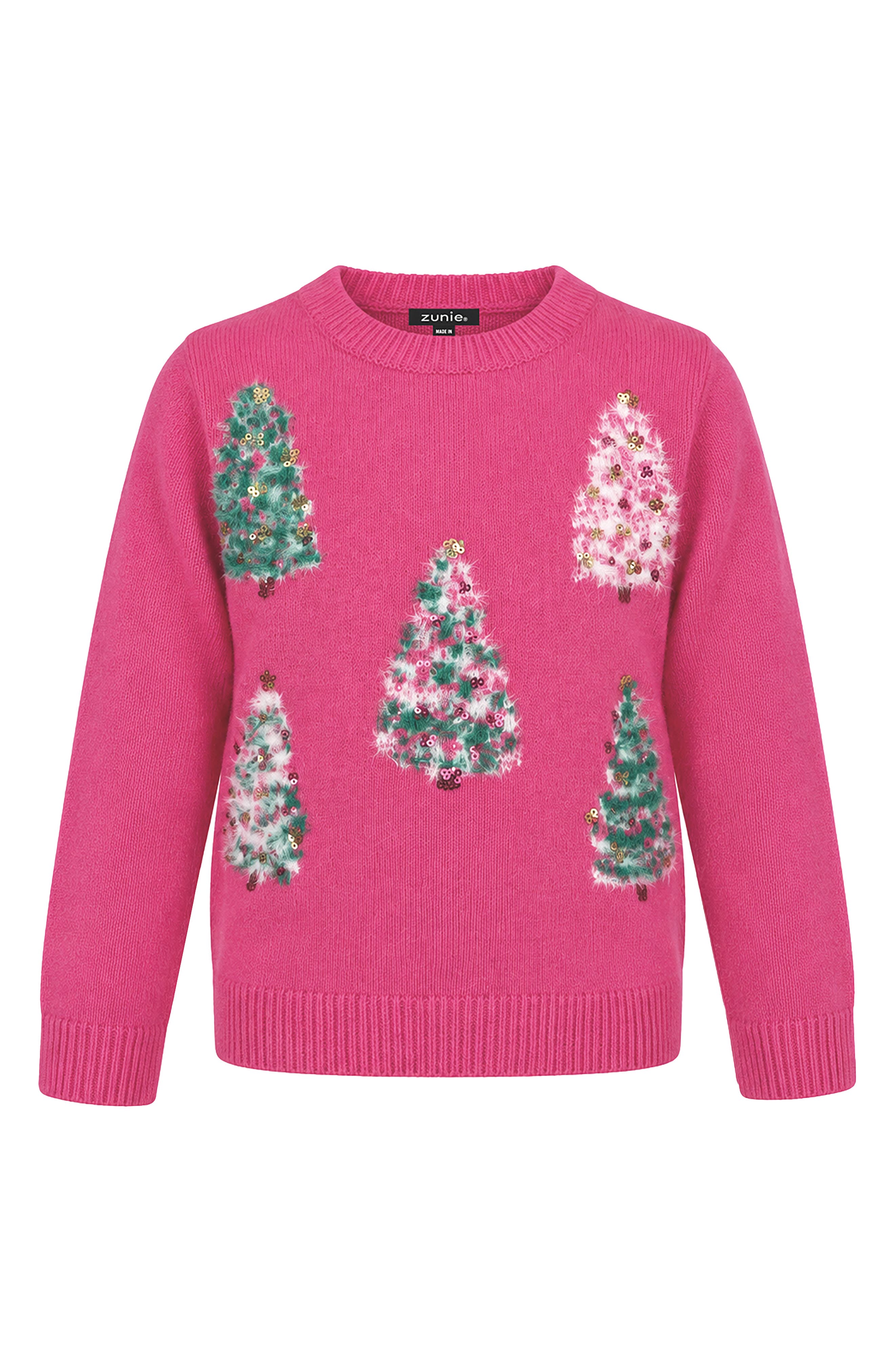 Kids' Christmas Tree Eyelash Sweater