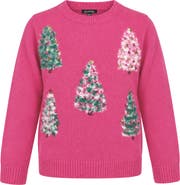 Zunie Kids' Christmas Tree Eyelash Sweater