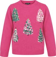 Zunie Kids' Christmas Tree Eyelash Sweater