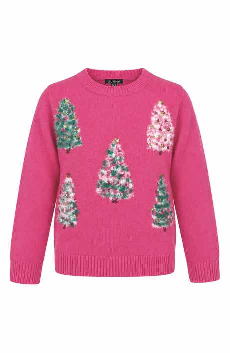 Kids' Christmas Tree Eyelash Sweater