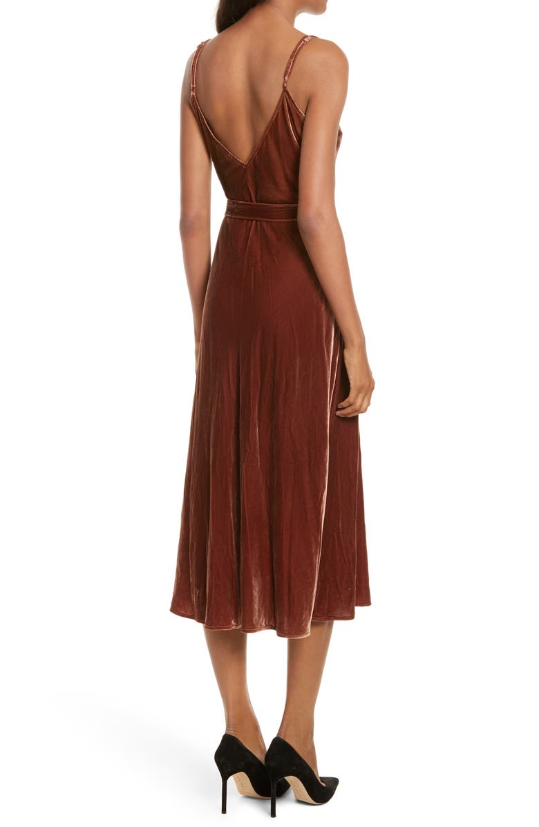 FRAME Velvet Slipdress, Alternate, color, 