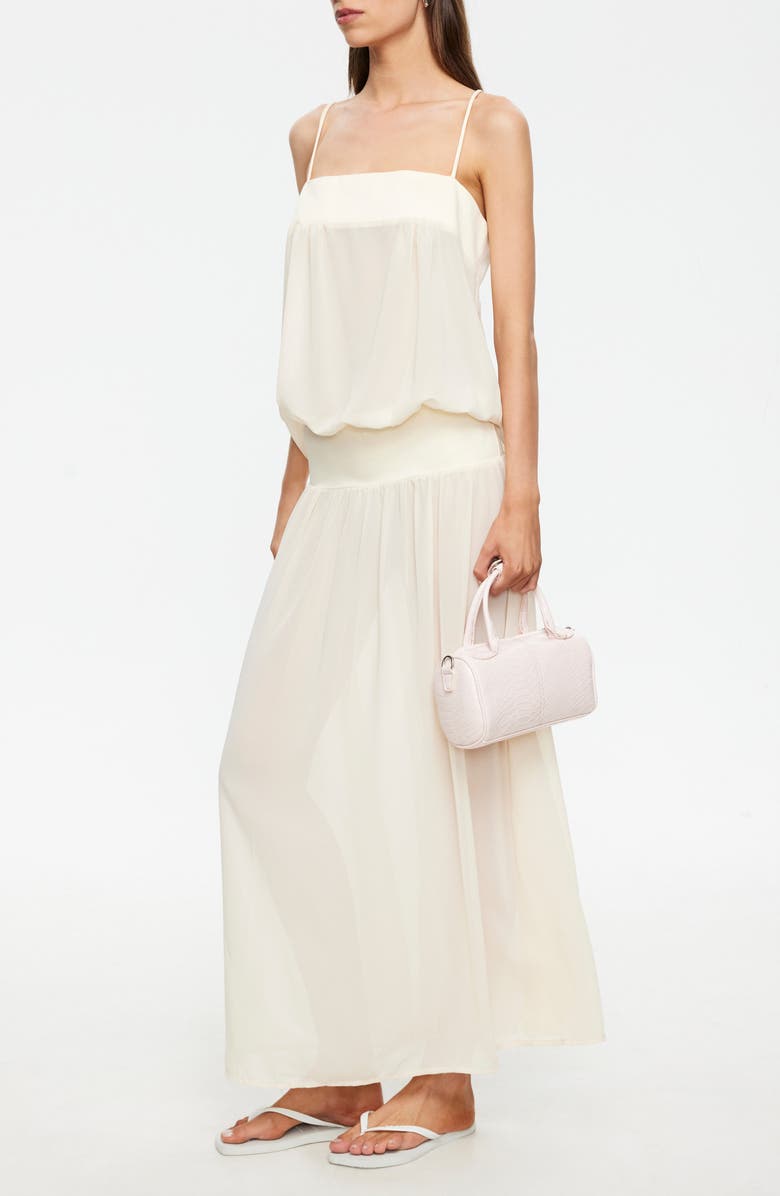 LIONESS Gracia Sleeveless Chiffon Maxi Dress, Alternate, color, Honey
