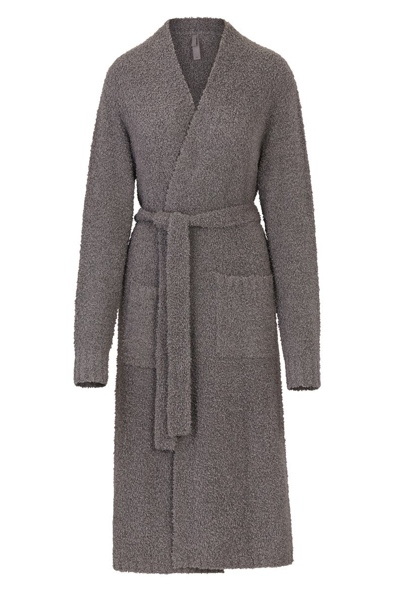 Cozy Knit Bouclé Robe, Main, color, SMOKE