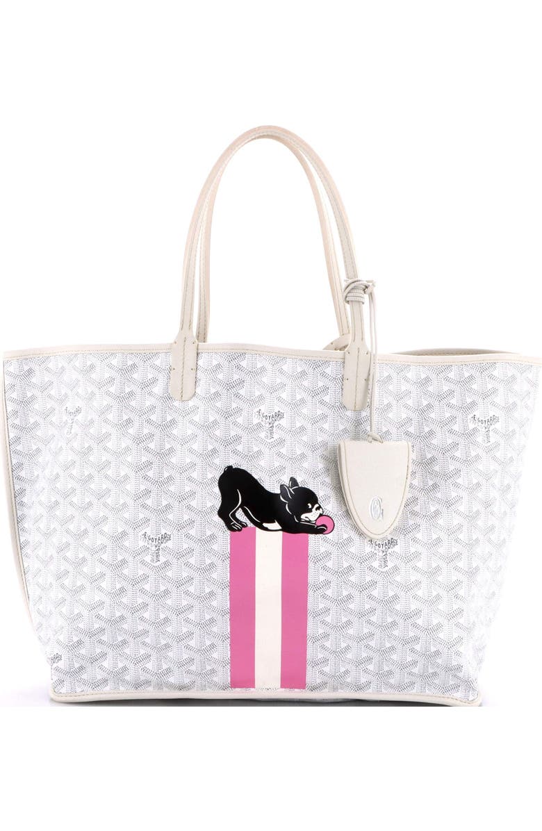 Pre-Owned Goyard Anjou Reversible Tote Printed Coated Canvas PM, Main, color, White