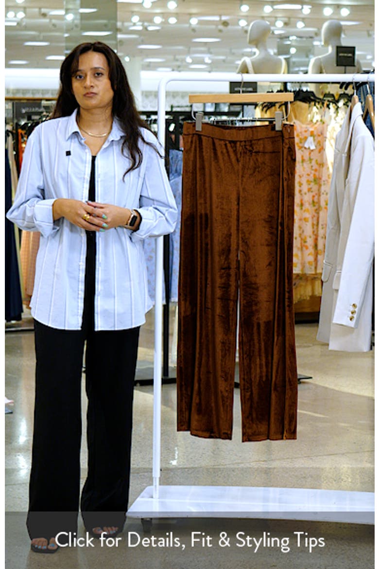 Riley Stretch Velvet Wide Leg Pants video