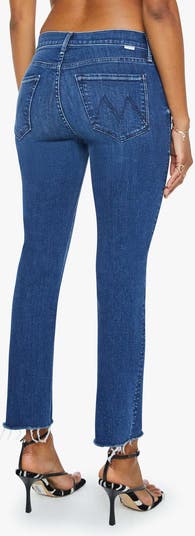 The Dazzler Mid Rise Ankle Fray Jeans