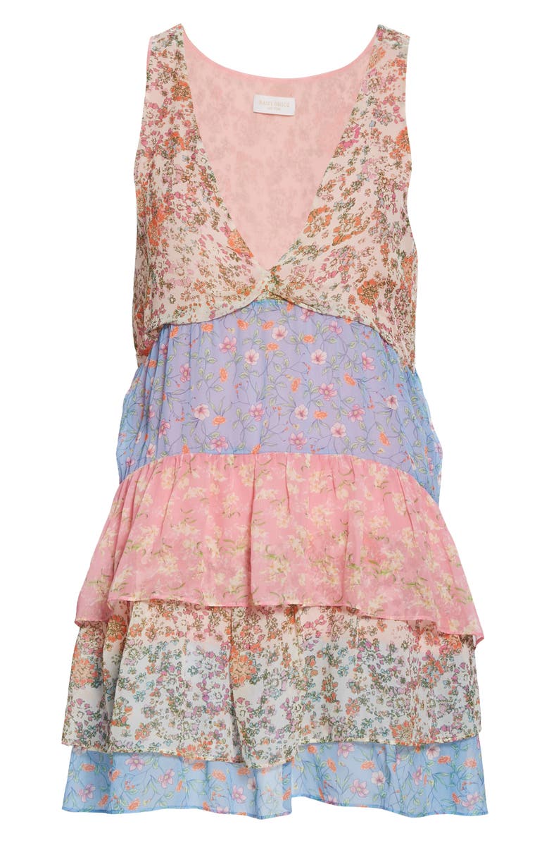 Ramy Brook Gigi Tiered Floral Print Minidress, Alternate, color, 