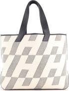 Pre-Owned Hermes Cabas H en Biais Tote Canvas with Leather 40