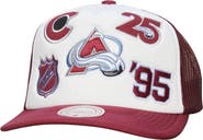 Mitchell & Ness Men's Mitchell & Ness White/Burgundy Colorado Avalanche Gridlock Trucker Adjustable Hat