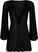 ViX Paula Hermanny Lidi Long Sleeve Mesh Cover-Up Minidress