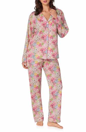 BedHead Pajamas Floral Print Long Sleeve Cotton Jersey Pajamas