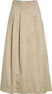 Altuzarra Mack Pleated Cotton Twill Midi Skirt