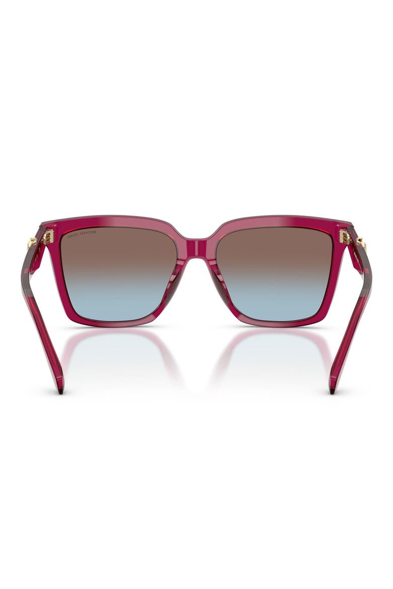 Menaggio 55mm Gradient Square Sunglasses, Alternate, color, PLUM TRANSPARENT / PURPLE BLUE
