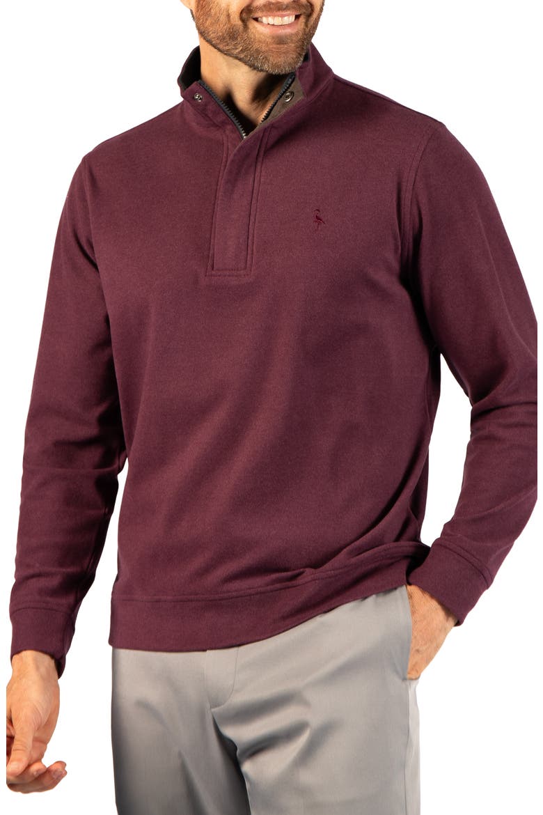 Brushed Quarter Zip Pullover, Alternate, color, WINE