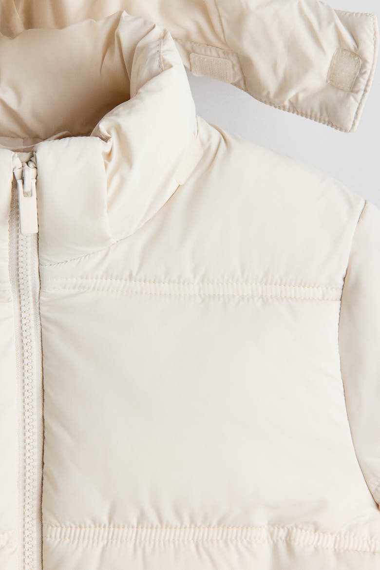 Hooded Puffer Jacket, Alternate, color, Light beige