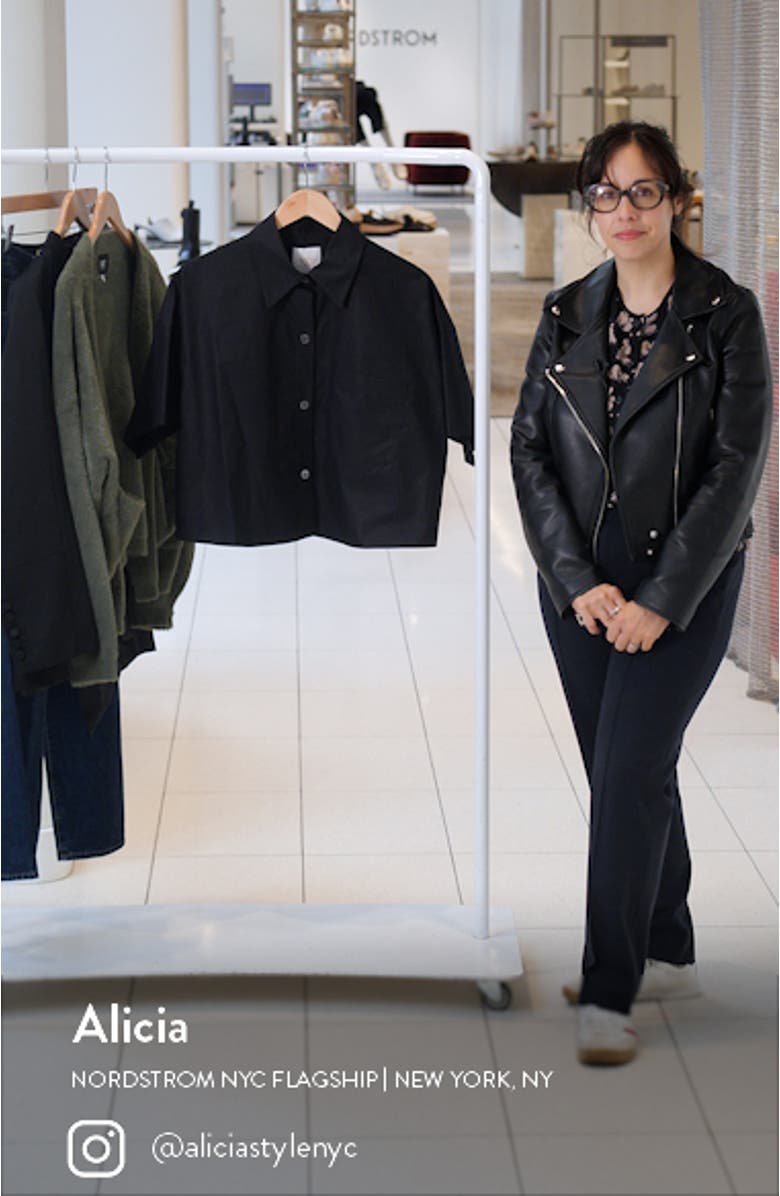 Hazlewood Boxy Crop Button-Up Shirt, sales video thumbnail