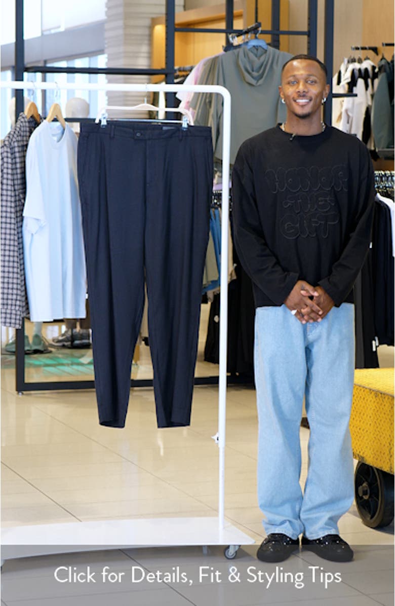 Duncan Regular Fit Flat Front Black Twill Pants, sales video thumbnail