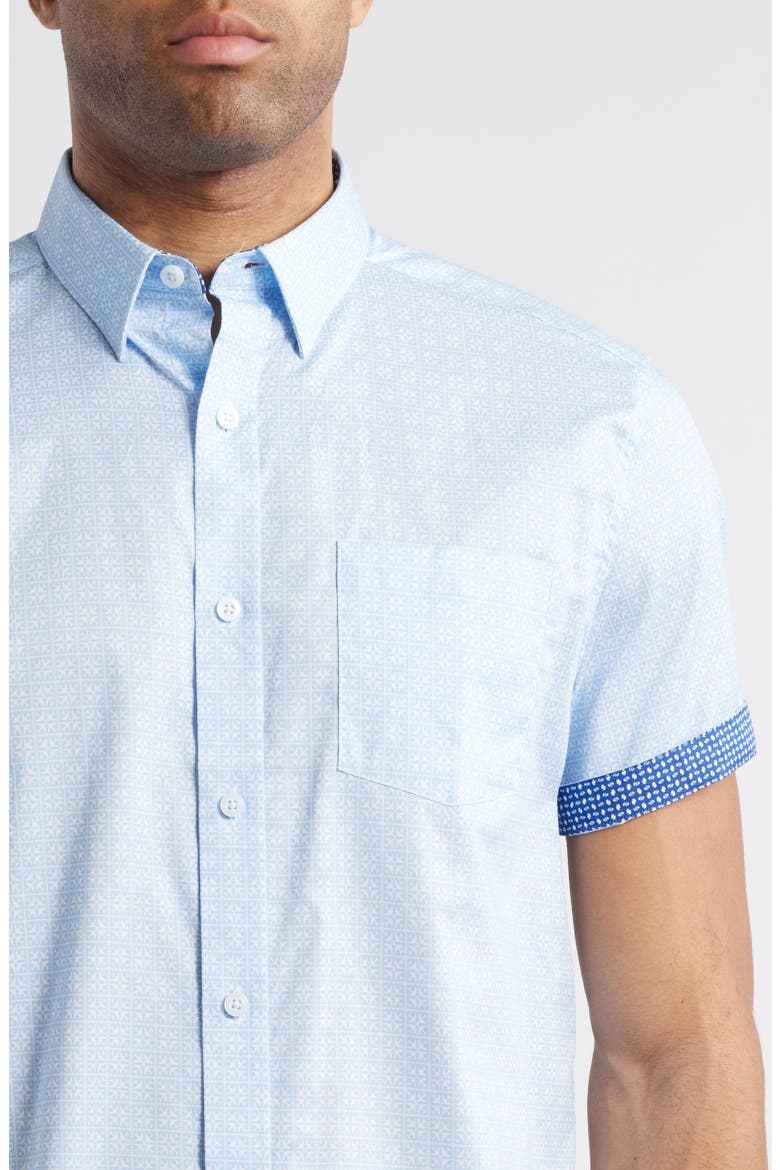 airplane dress shirt Navy Airplane Print Leeward Short Sleeve