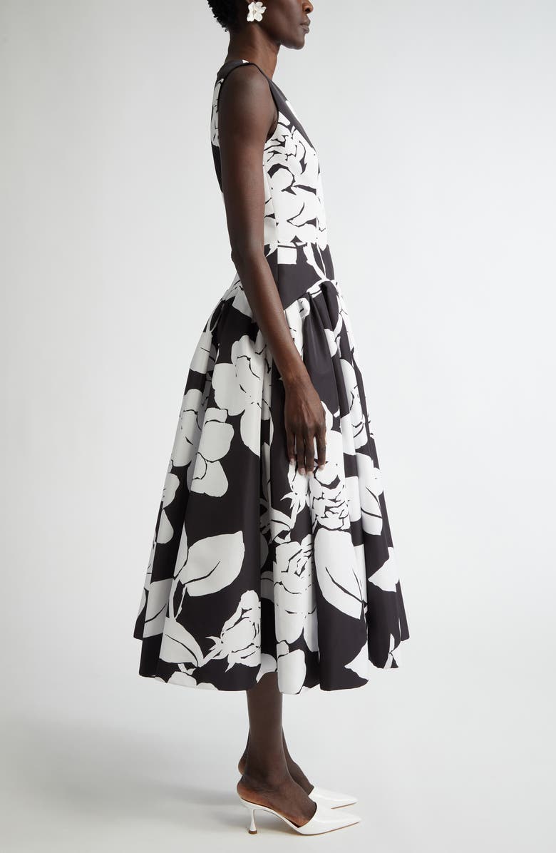 Carolina Herrera Floral Print Minidress, Alternate, color, 